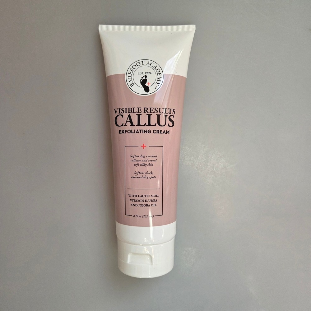 Barefoot Academy Visible Results Callus Exfoliating Cream 8oz Lactic Acid Urea